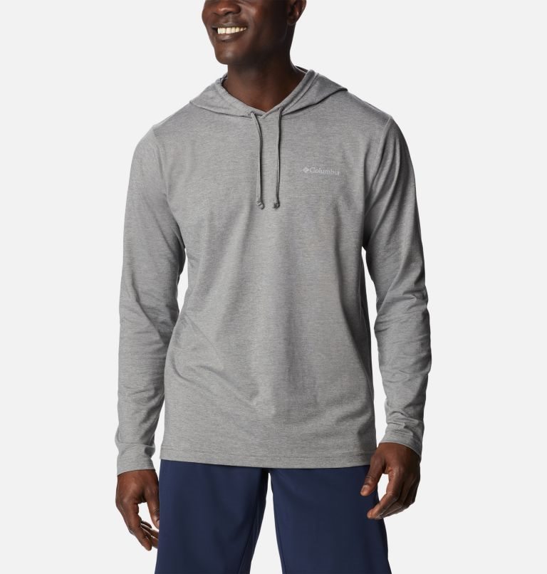 Men\'s Columbia Sun Trek Hoodie Grey | CA-S3510