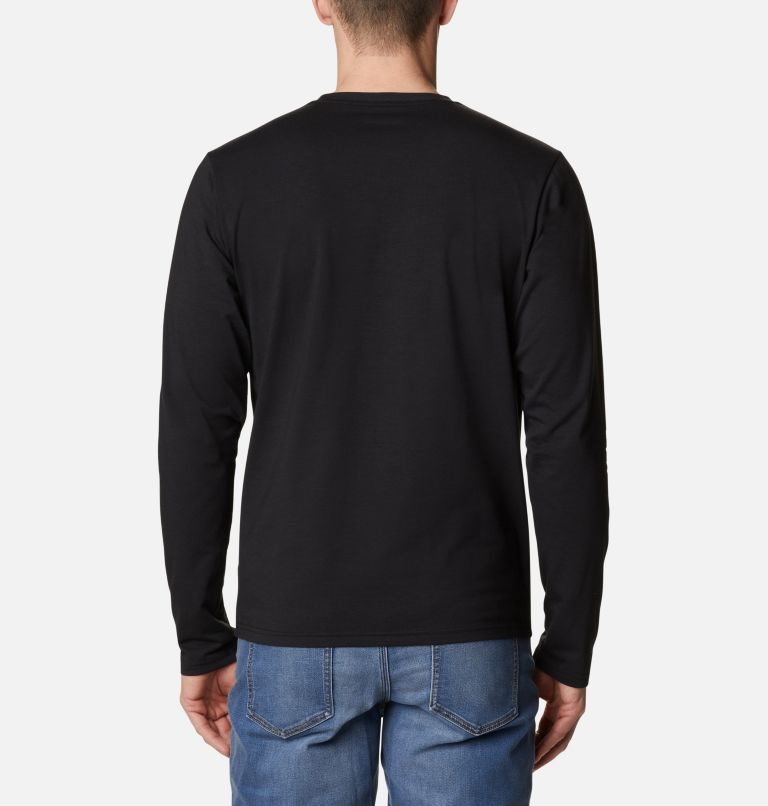 Men's Columbia Sun Trek Long Sleeve Sweatshirts Black | CA-Q8340