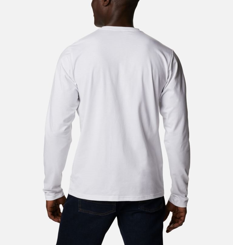 Men's Columbia Sun Trek Long Sleeve Sweatshirts White | CA-Y48C0