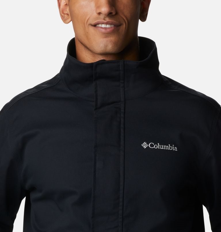 Men's Columbia Tanner Ranch Jackets Black | CA-M1058