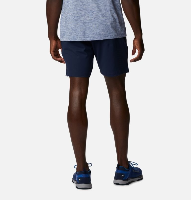 Men's Columbia Tech Trail Knit Shorts Navy | CA-M4ALC