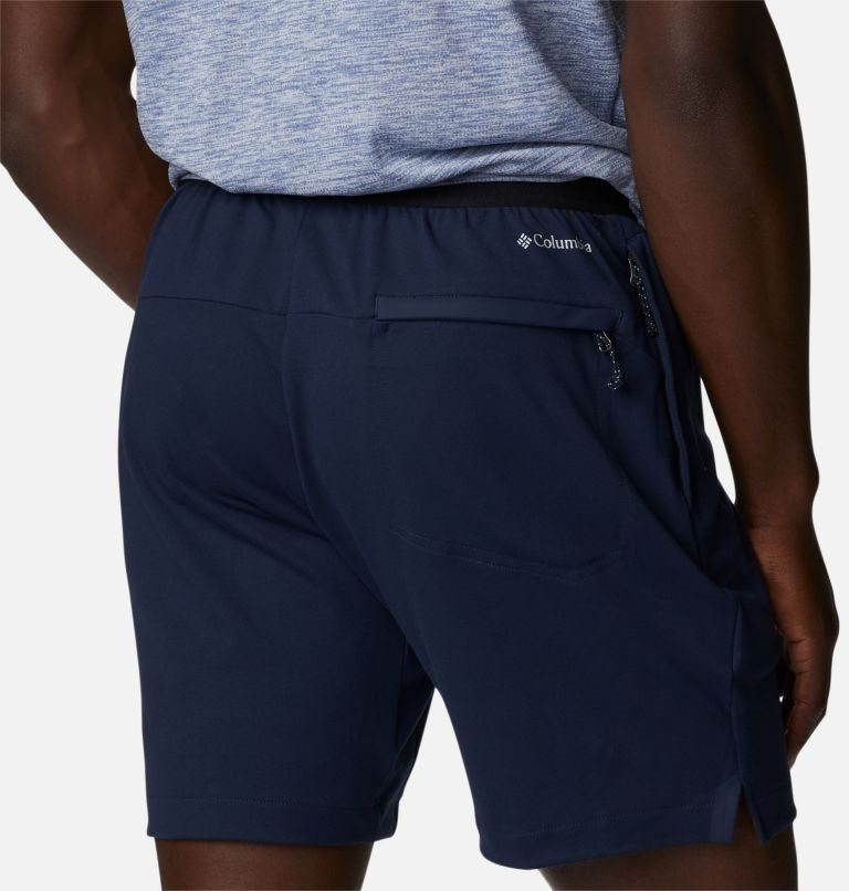 Men's Columbia Tech Trail Knit Shorts Navy | CA-M4ALC