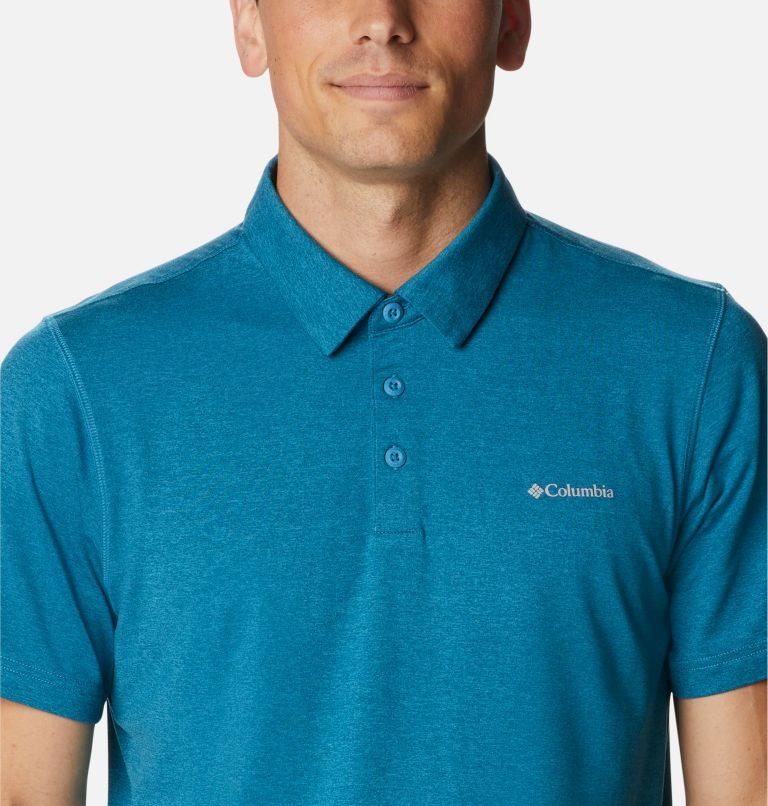 Men's Columbia Tech Trail Polo Shirts Blue | CA-JL405