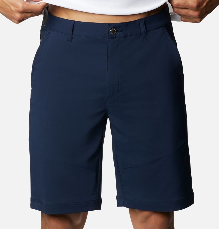 Men's Columbia Tech Trail Shorts Navy | CA-Z3AC0