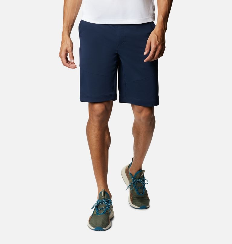 Men\'s Columbia Tech Trail Shorts Navy | CA-Z3AC0