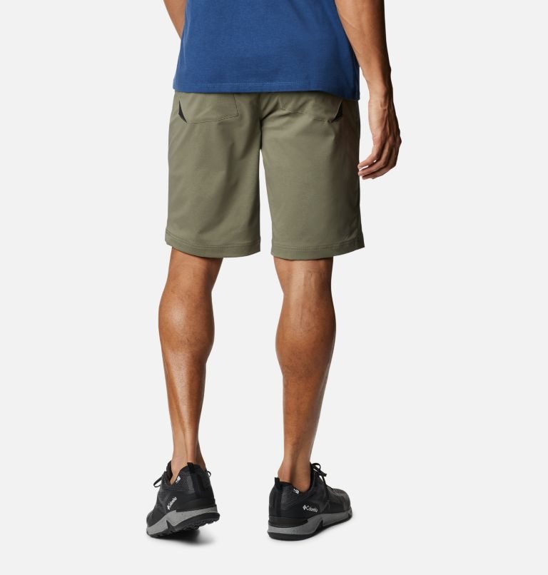 Men's Columbia Tech Trail Shorts Olive | CA-O5LC8