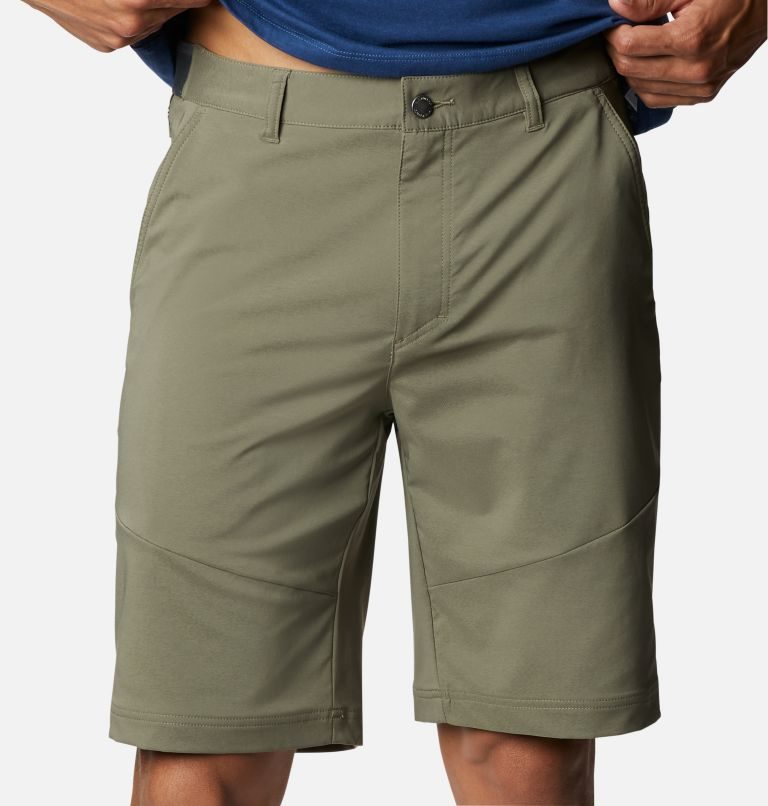 Men's Columbia Tech Trail Shorts Olive | CA-O5LC8