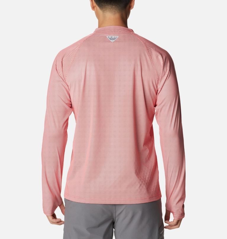 Men's Columbia Terminal Deflector Ice Long Sleeve Sweatshirts Pink | CA-HC816