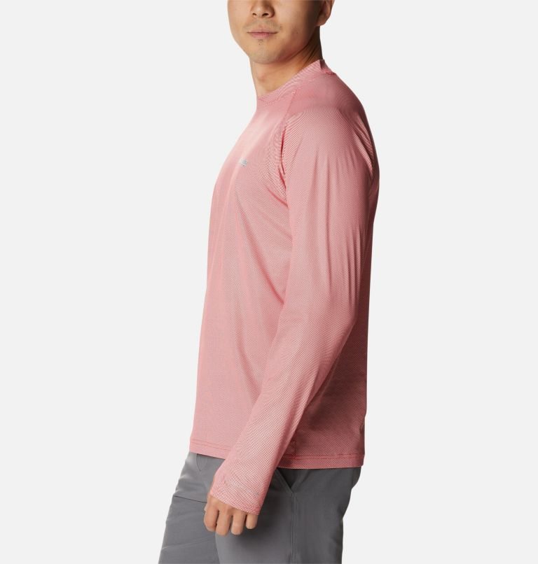 Men's Columbia Terminal Deflector Ice Long Sleeve Sweatshirts Pink | CA-HC816