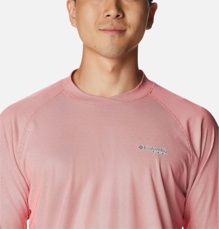 Men's Columbia Terminal Deflector Ice Long Sleeve Sweatshirts Pink | CA-HC816