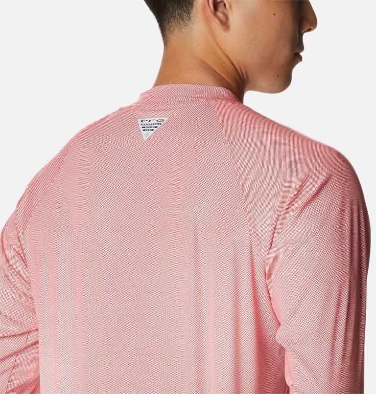 Men's Columbia Terminal Deflector Ice Long Sleeve Sweatshirts Pink | CA-HC816