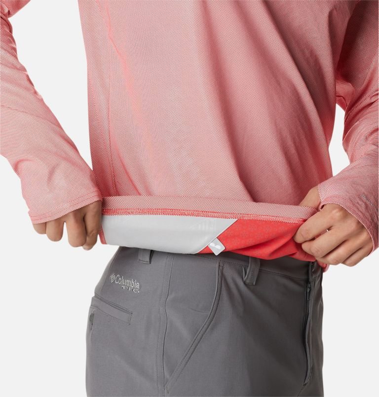 Men's Columbia Terminal Deflector Ice Long Sleeve Sweatshirts Pink | CA-HC816