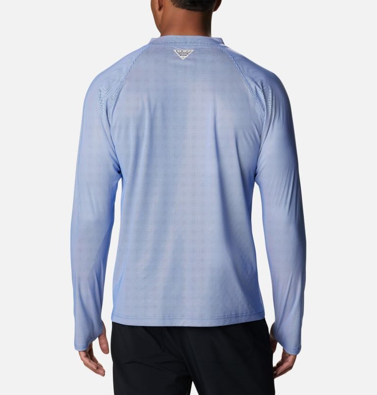 Men's Columbia Terminal Deflector Ice Long Sleeve Sweatshirts Light Blue | CA-K5310