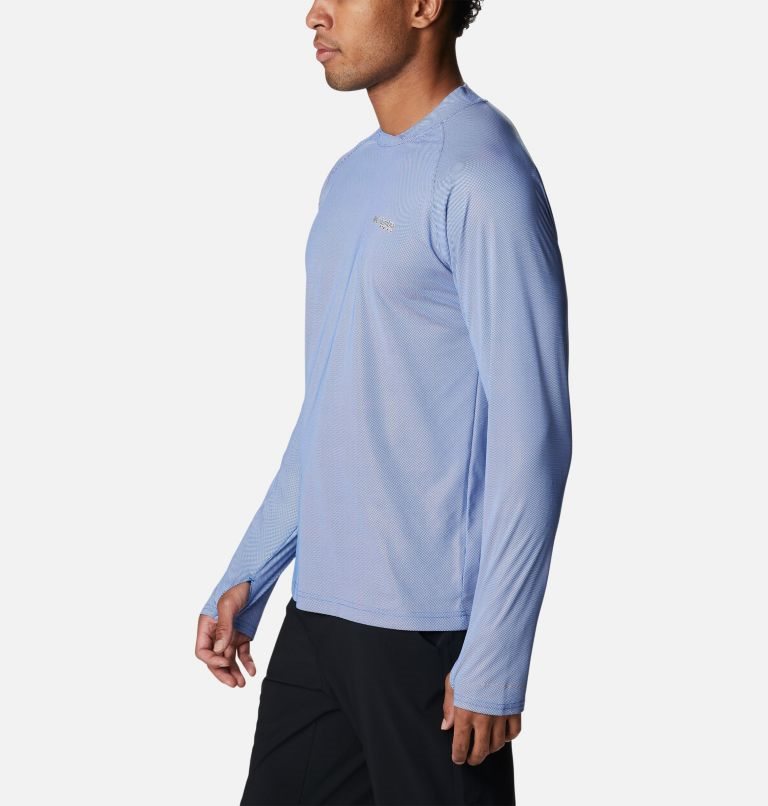 Men's Columbia Terminal Deflector Ice Long Sleeve Sweatshirts Light Blue | CA-K5310