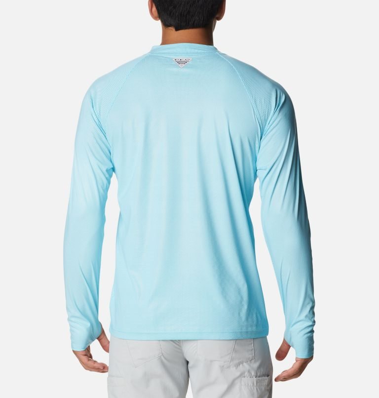 Men's Columbia Terminal Deflector Ice Long Sleeve Sweatshirts Light Blue | CA-U058L