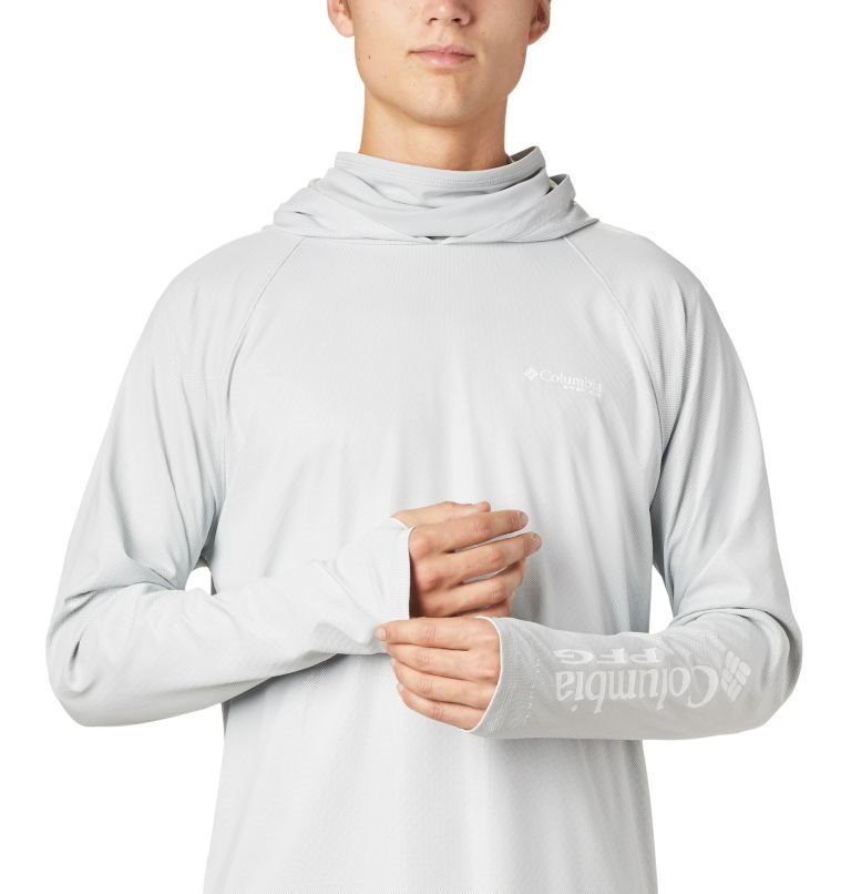 Men's Columbia Terminal Deflector ZERO Hoodie Light Grey | CA-P4835