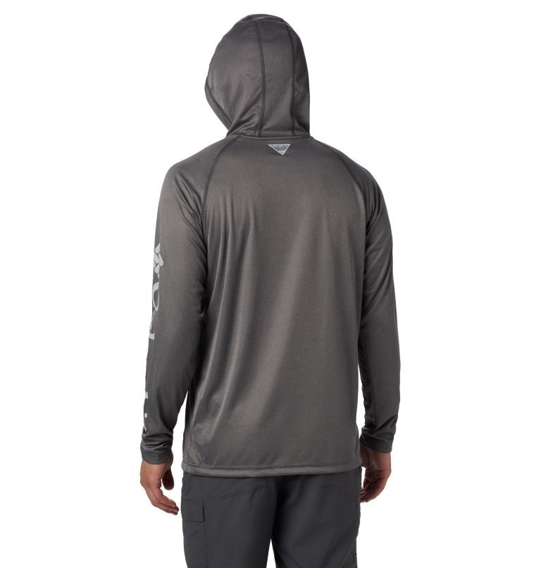 Men's Columbia Terminal Tackle Heather Hoodie Dark Grey | CA-E8A54