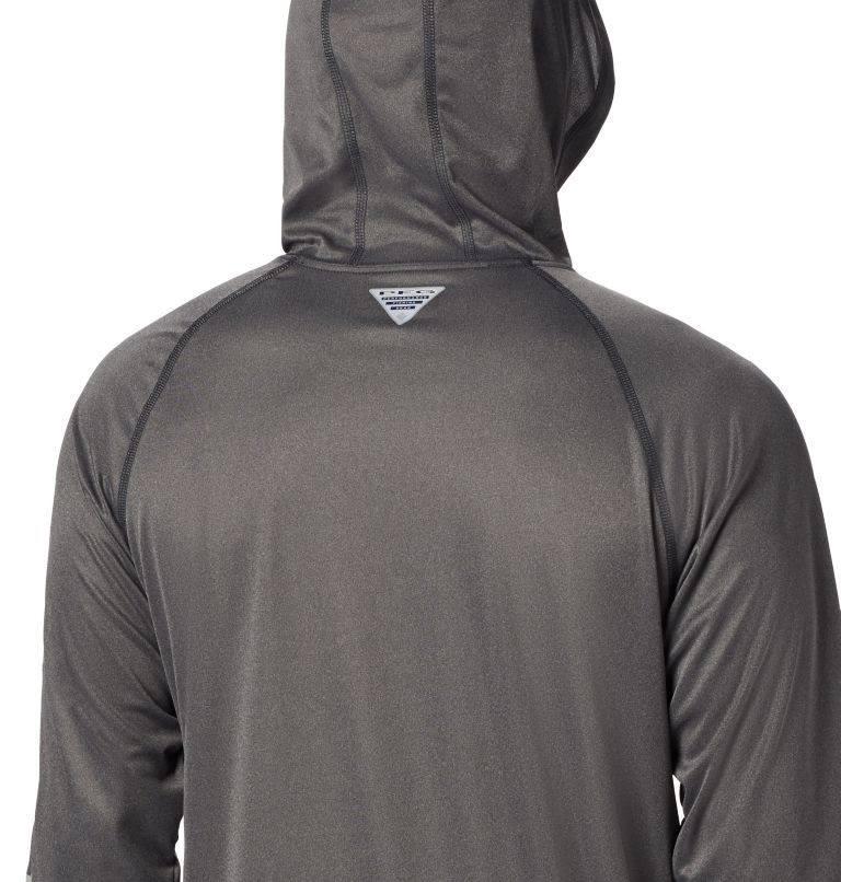 Men's Columbia Terminal Tackle Heather Hoodie Dark Grey | CA-E8A54