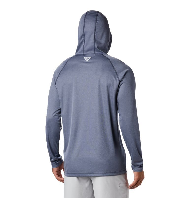 Men's Columbia Terminal Tackle Heather Hoodie Navy | CA-J1AC0