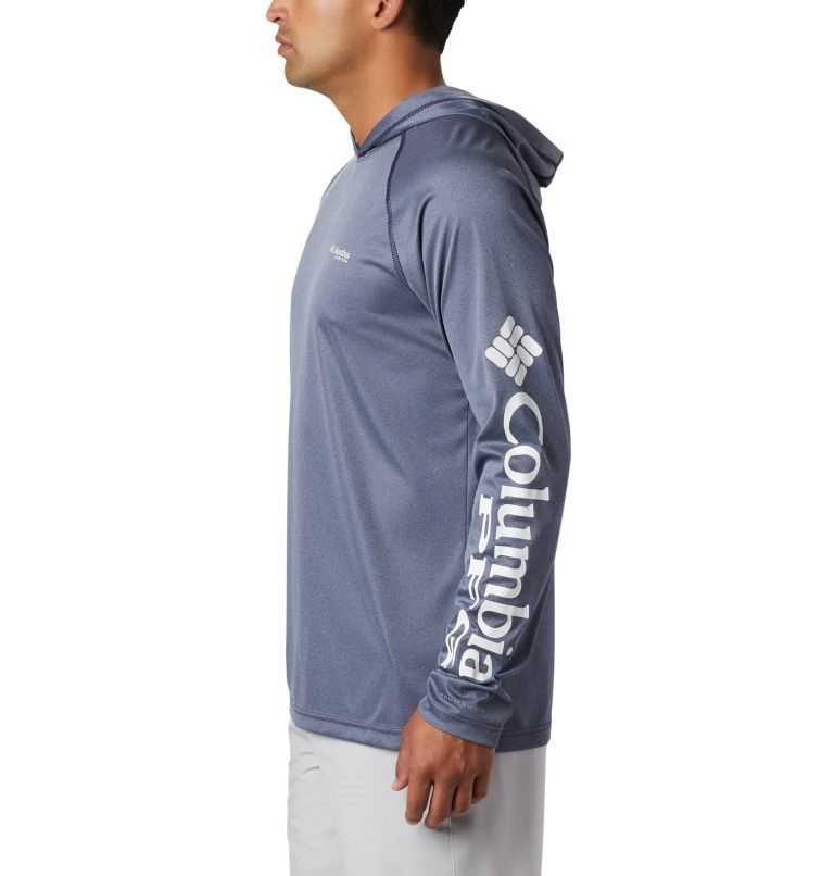 Men's Columbia Terminal Tackle Heather Hoodie Navy | CA-J1AC0