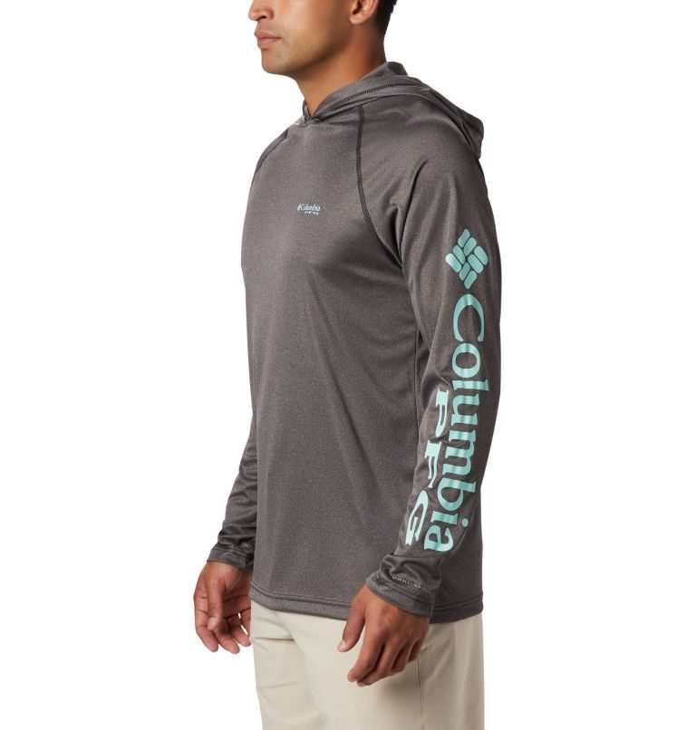 Men's Columbia Terminal Tackle Heather Hoodie Black | CA-K86AC