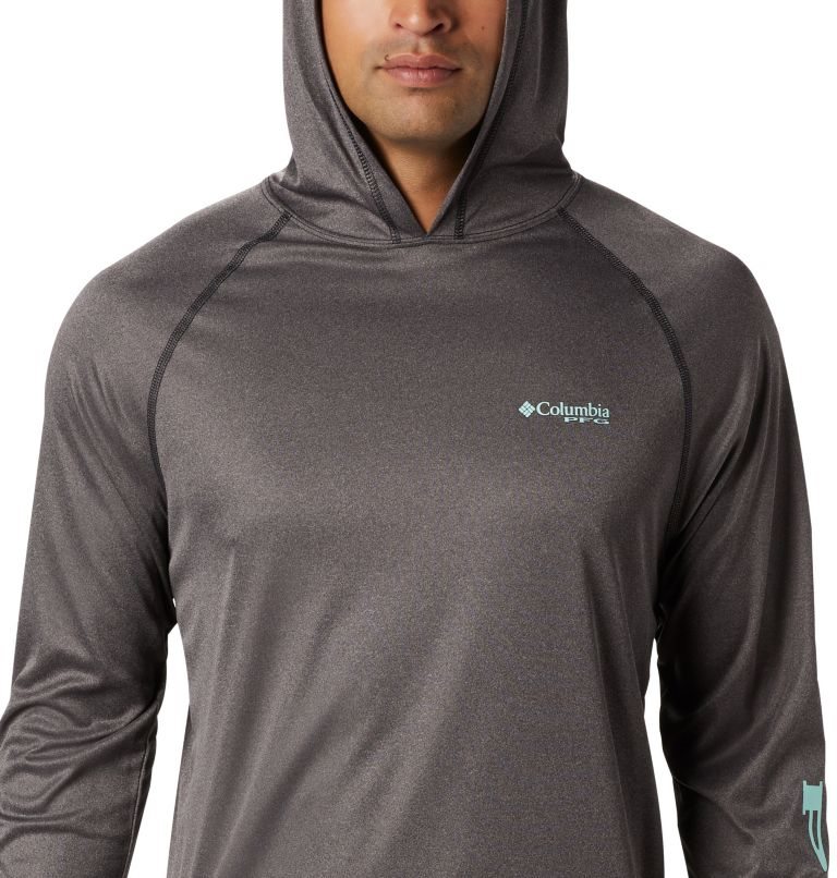 Men's Columbia Terminal Tackle Heather Hoodie Black | CA-K86AC