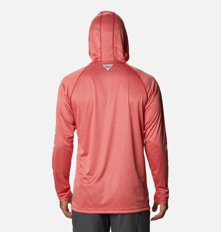 Men's Columbia Terminal Tackle Heather Hoodie Red | CA-L4103