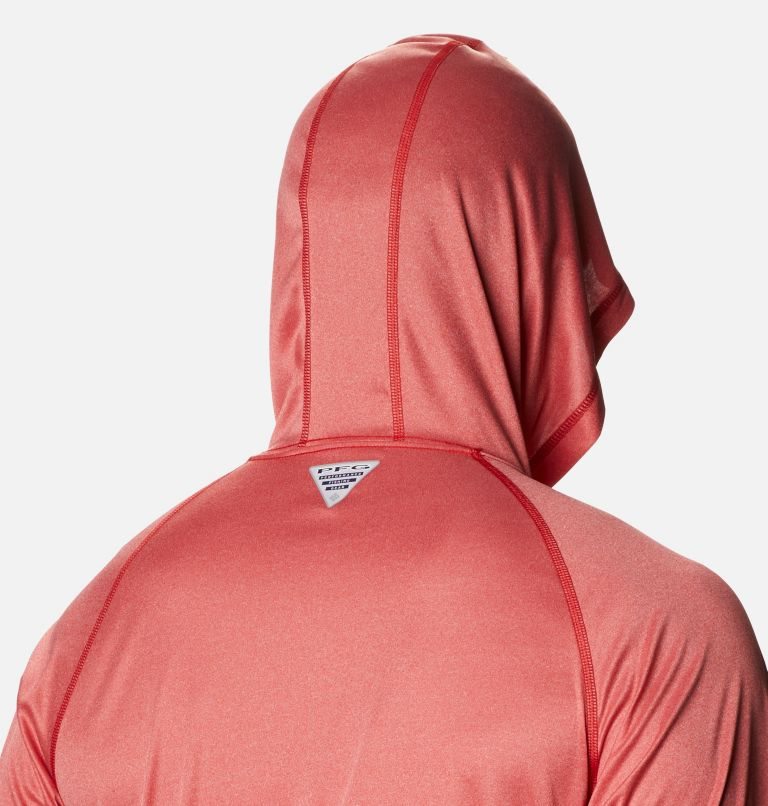 Men's Columbia Terminal Tackle Heather Hoodie Red | CA-L4103