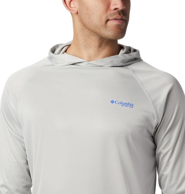 Men's Columbia Terminal Tackle Heather Hoodie Light Grey | CA-R561A