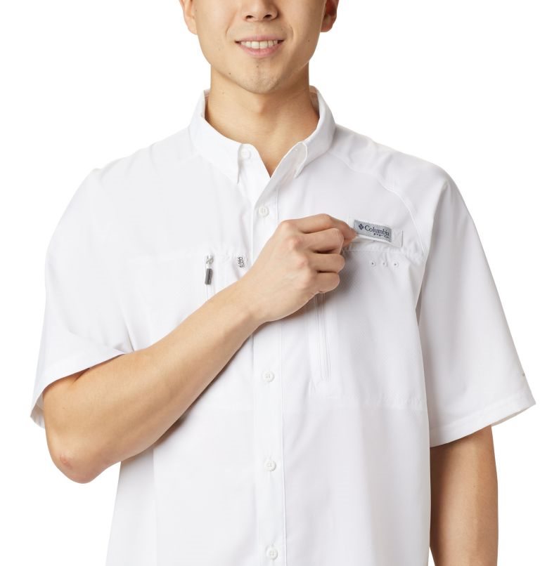 Men's Columbia Terminal Tackle Woven Short Sleeve Shirts White | CA-O8536