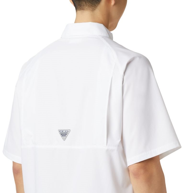 Men's Columbia Terminal Tackle Woven Short Sleeve Shirts White | CA-O8536