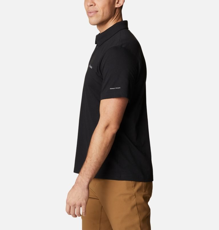 Men's Columbia Thistletown Hills Polo Shirts Black | CA-Z0481