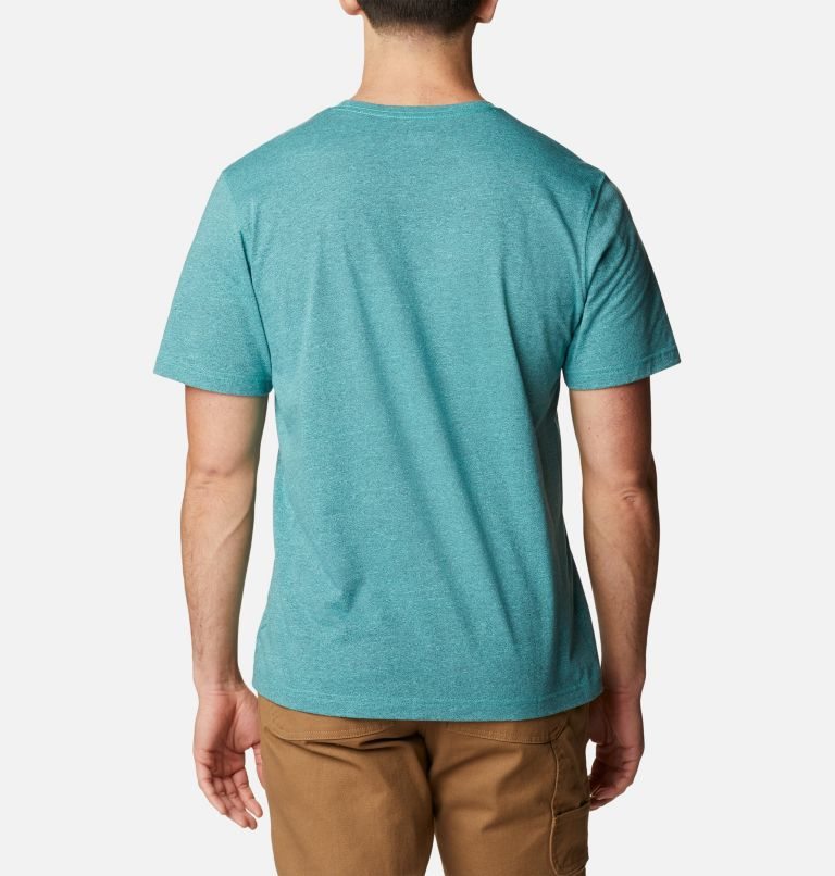 Men's Columbia Thistletown Hills Short Sleeve T Shirts Turquoise | CA-JC5L8