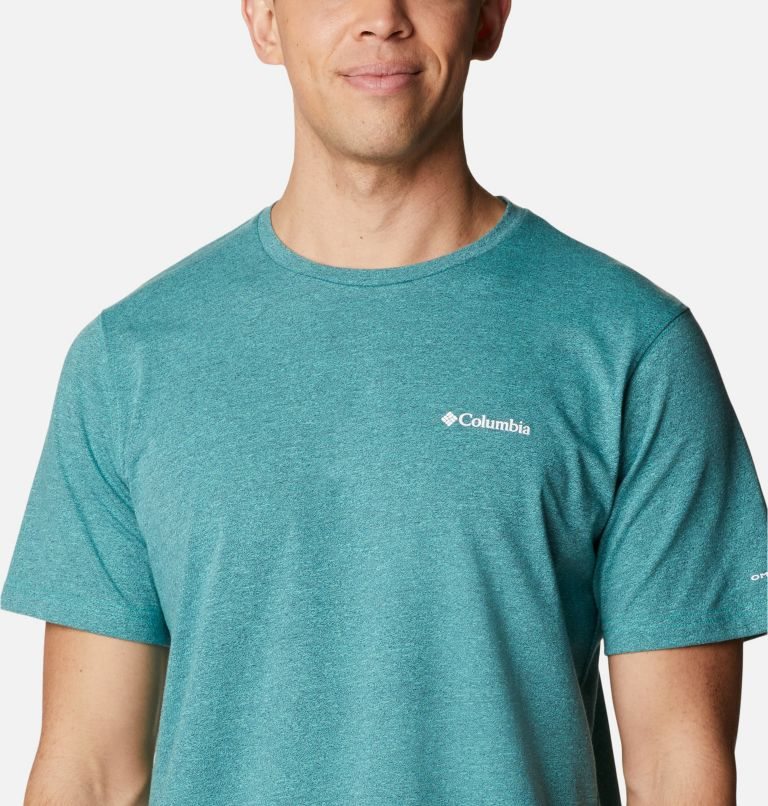 Men's Columbia Thistletown Hills Short Sleeve T Shirts Turquoise | CA-JC5L8