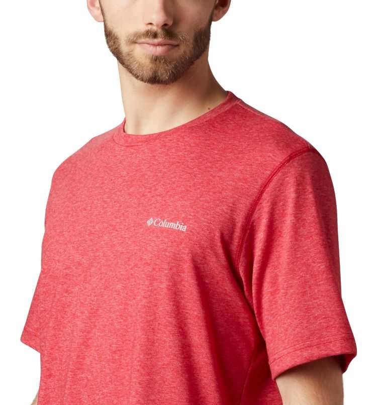 Men's Columbia Thistletown Park Crew T Shirts Red | CA-T0368