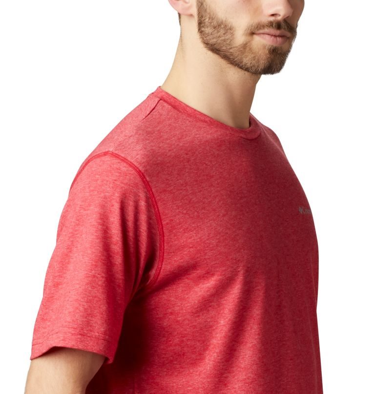 Men's Columbia Thistletown Park Crew T Shirts Red | CA-T0368