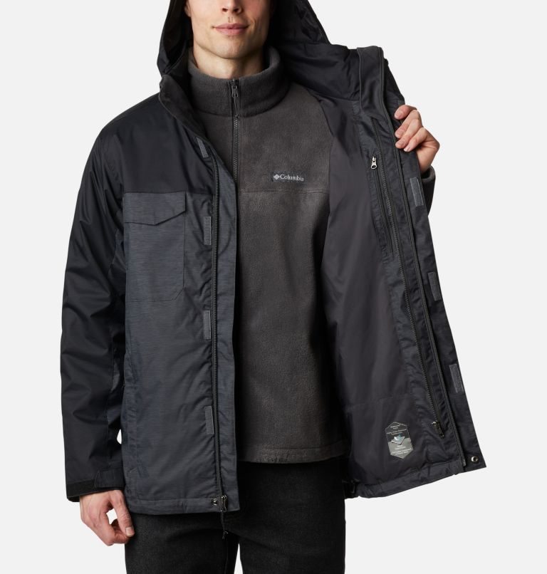 Men's Columbia Timberline Triple Interchange Jackets Black | CA-E618C