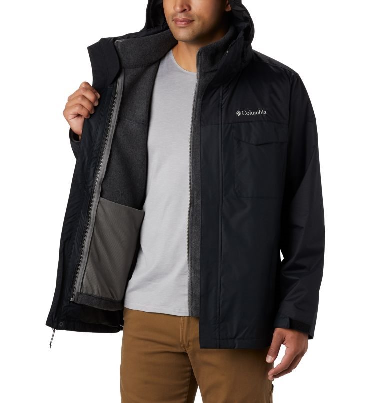 Men's Columbia Timberline Triple Interchange Jackets Black | CA-M6403