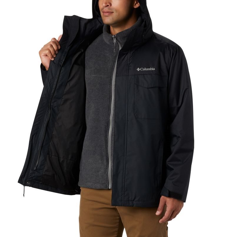 Men's Columbia Timberline Triple Interchange Jackets Black | CA-M6403