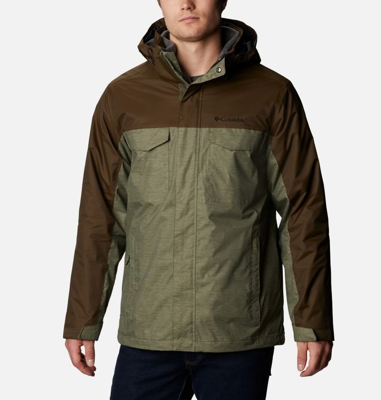 Men\'s Columbia Timberline Triple Interchange Jackets Olive | CA-SA358