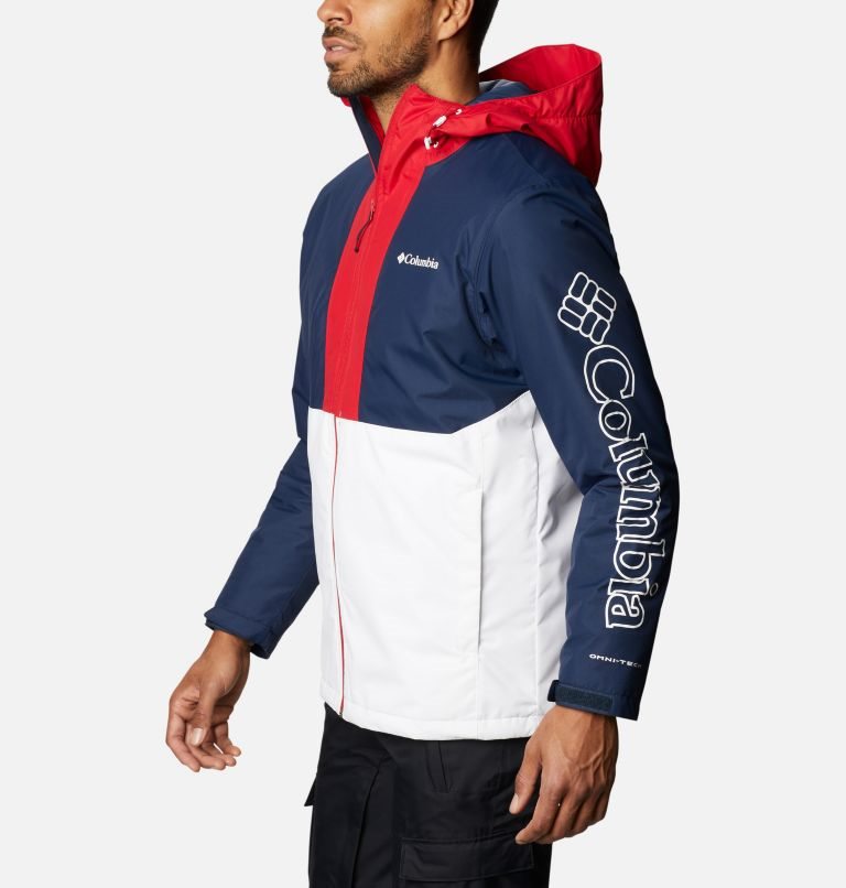 Men's Columbia Timberturner Ski Insulated Jackets Navy / White / Red | CA-S6314