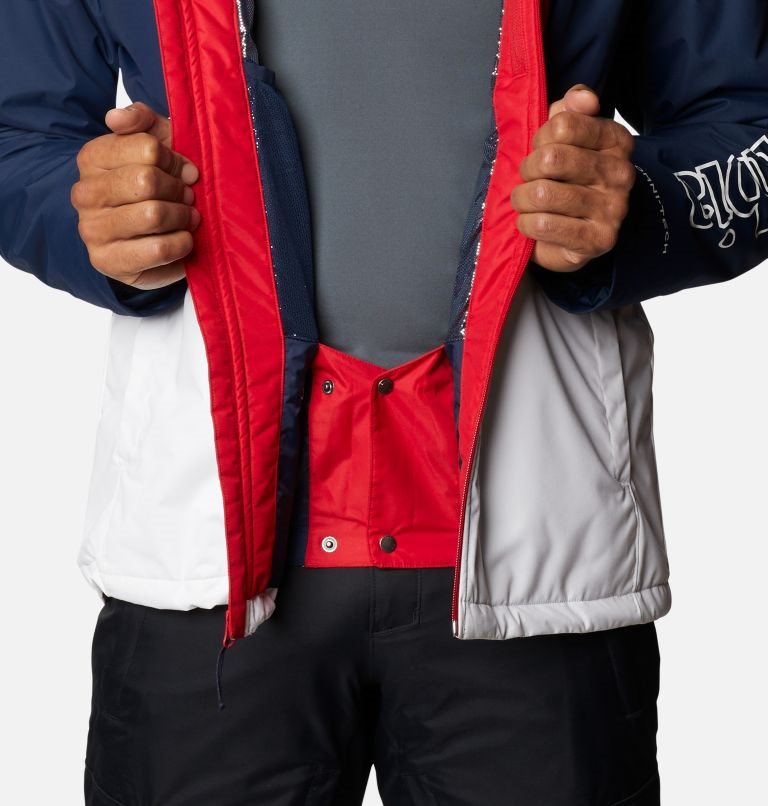 Men's Columbia Timberturner Ski Insulated Jackets Navy / White / Red | CA-S6314