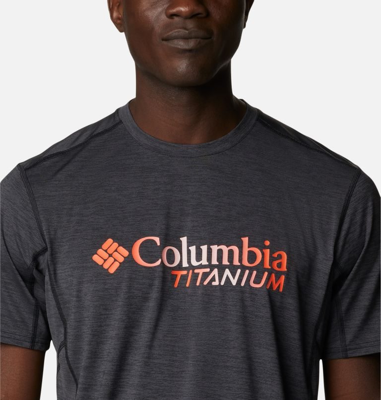 Men's Columbia Titan Pass Graphic T Shirts Black | CA-PL651