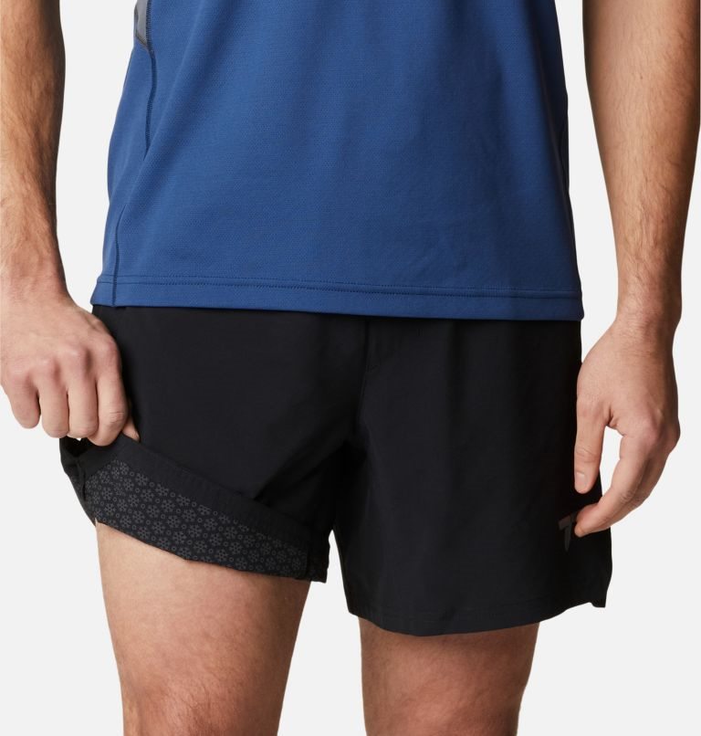 Men's Columbia Titan Pass Lightweight 2.0 Shorts Black | CA-V4CL1