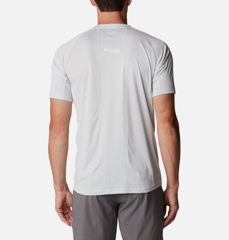 Men's Columbia Titan Pass Short Sleeve T Shirts Light Grey | CA-M1L8A