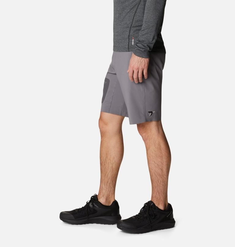 Men's Columbia Titan Pass Shorts Grey | CA-JAL58