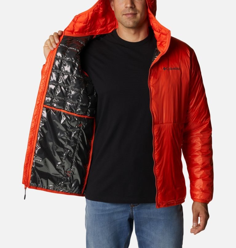 Men's Columbia Trail Shaker Double Wall Hooded Jackets Orange | CA-B8034