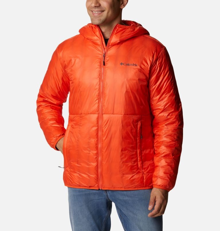 Men's Columbia Trail Shaker Double Wall Hooded Jackets Orange | CA-B8034