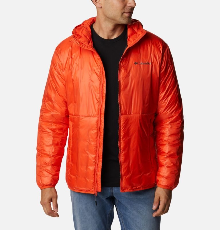 Men\'s Columbia Trail Shaker Double Wall Hooded Jackets Orange | CA-B8034