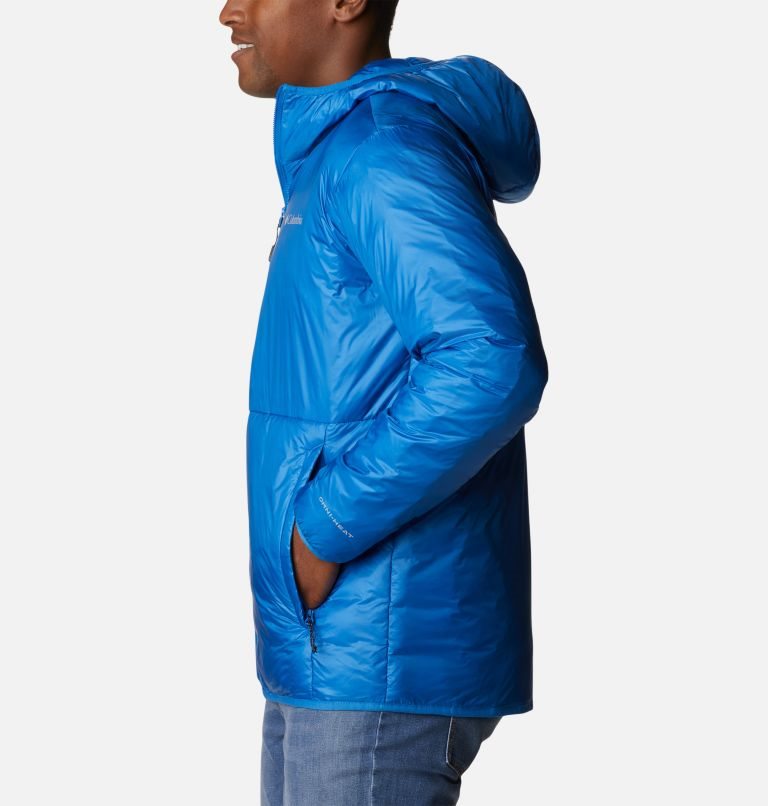 Men's Columbia Trail Shaker Double Wall Hooded Jackets Blue | CA-C15C6